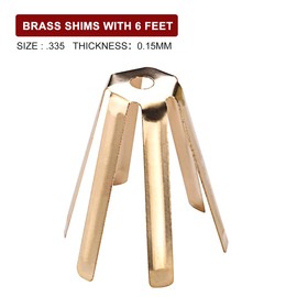 10Pcs Universal Brass Golf Shaft Adapter Shims Fits .335 .350 .355 .370 for All Shaft - 6 Legs Brass Golf Shaft Shims Golf for Workshop - Golf Brass Adapter Spacer Shims for Iron Shaft