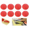MDLG 100Pcs Blank Metallic Red Embossed Certificate Seals Stickers Scallop