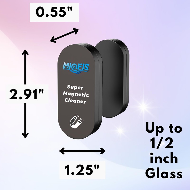 Miofis Aquarium Magnetic Brush Fish Tank Glass Cleaner for Max