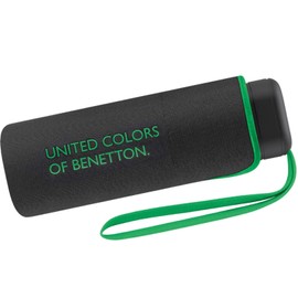 Benetton pocket umbrella - ultra mini, flat, solid, black