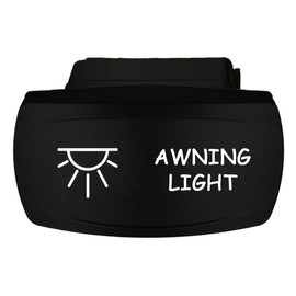 12V 20A / 24V 10A ON-Off Horizontal Rocker Switch Awning Light 6B42SW Universal fits Toyota Nissan Holden Mitsubishi Ford Amarok etc. Dual LED in White