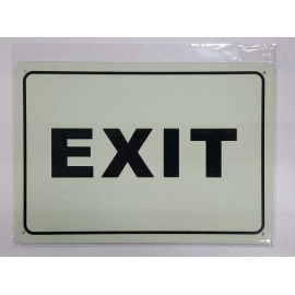 BUILDINGSIGNS.COM EXIT SIGN (HEAVY DUTY,ALUMINUM SIGN 7X10,Photolumi