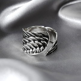 Guardian Angel Wing Wrap Around .925 Sterling Silver Ring (9)