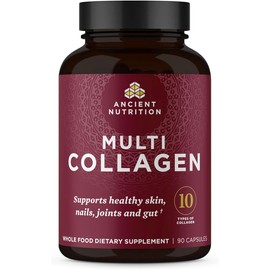 Ancient Nutrition Collagen Peptides Pills, Hydrolyzed Multi Collagen Supplement, Types I, II, II, V & X, Supports Healthy Skin and Nails, Gut Health and Joints, 90 Capsules