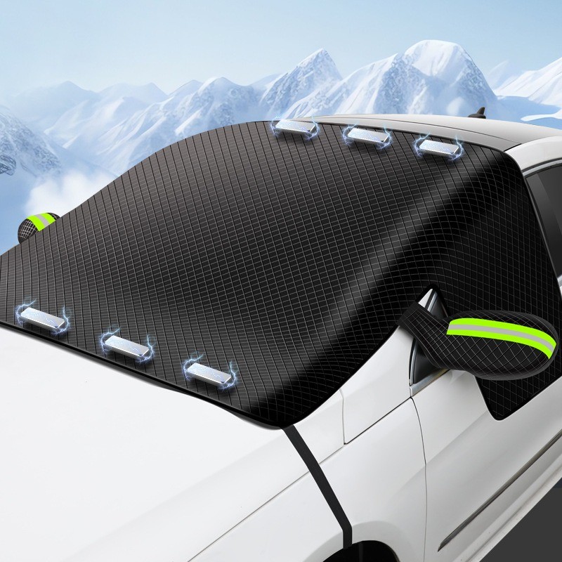 DrivePro Windshield Cover Snow – Magnetic Suction Anti-Frost Guard, Automobile