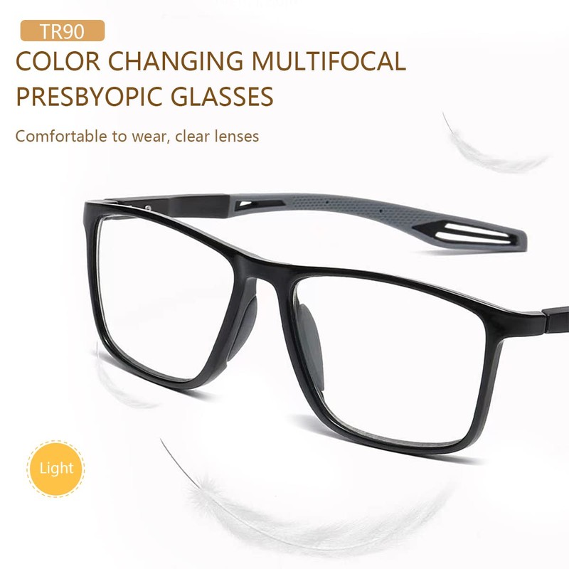 YIMI Progressive Photochromic Multifocus Reading Glasses for Men Women Spring