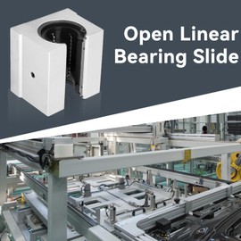 Agatige Linear Bearing Pillow Block, SBR30UU 30mm Open Bearing Slide Open Linear Bearing Slide Block with Open Bearing, Aluminum Alloy CNC Router Parts for 30mm Linear Guide Rail, 56mm Height