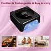 BETE Cordless LED Nail Lamp, 78W Rechargeable UV Nail Light,