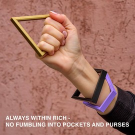 DefendHER+™ Feel Safer With Discreet Self Defense Bracelet Tool For Women, EDC Comfortable Hidden Personal Safety Jewelry (Black, Medium)