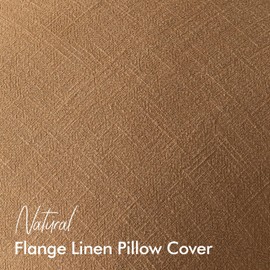 ANRODUO Pack of 2 Decorative Linen Pillow Covers Brown Euro Sham Neutral Farmhouse Boho Soild Cushion Case Soft Accent Pillowcase for Couch Sofa Bedroom Living Room Home Decor 24 x 24 Inch