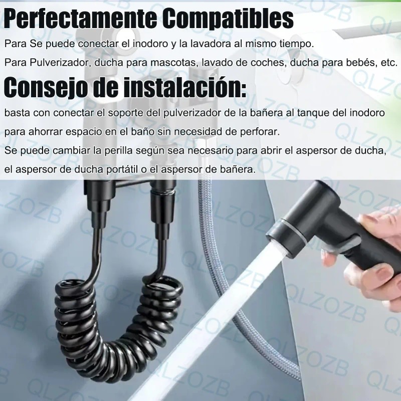 Llave De Doble Ángulo Grifo De Inodoro De Doble Salida