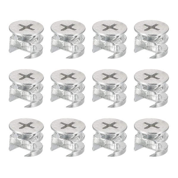 uxcell Cam Lock Nut 0.6 x 0.5 inch (15 x