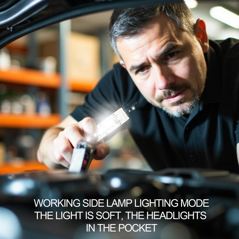 Flat EDC Flashlight, Tactical Flashlights Rechargeable, 9 Modes LED Small