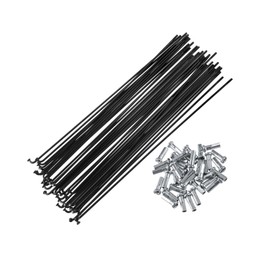 REPAIROCK 40 Pcs Bicycle Steel Spokes 14G Bike Spoke 192mm Length with Nipples Auto Replacement Parts