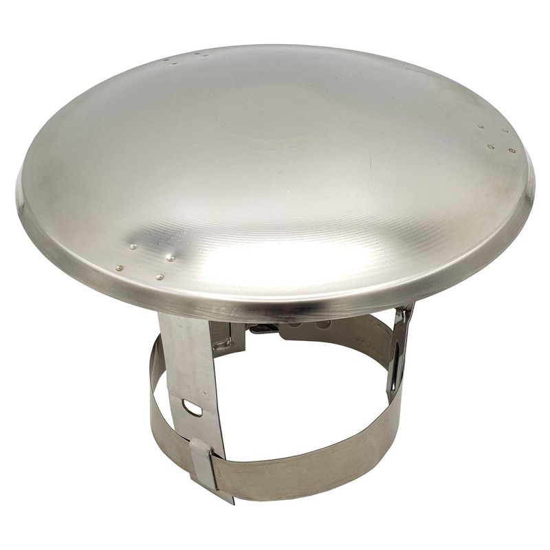 Stainless Steel Chimney Flue Cowl Pipe Rain Cover Protector Cap