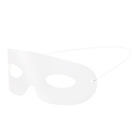 DIY White Masks 20Pcs Die Cut Blank Hand Painted Paper Eye Masks with Elastic String Unpainted Graffiti Masquerade Masks