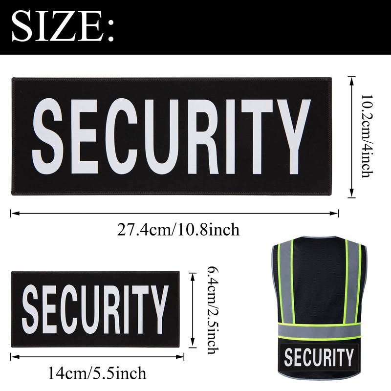 Reflective Security Velcro Patch Set Velcro Sticker Reflective Tape Velcro