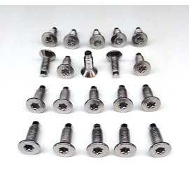 20 ea Chrome Windshield torx Screws, Fits Jeep Wrangler CJ, YJ, TJ Windshield Hinges, Door Hinges, CJ and YJ Tailgates