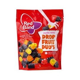 Red Band Drop (Licorice) Fruit Duo's 8.9 Oz Bag (Pack of 5)