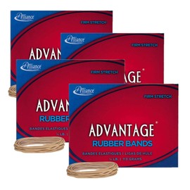 Alliance Rubber 26199 Advantage Rubber Bands Size #19, 1/4 lb Box Contains Approx. 1248 Bands (3 1/2" x 1/16", Natural Crepe)