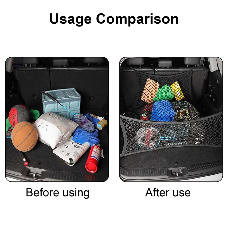 ALI2 Luggage Net 70 x 70 cm, Car Boot Net,