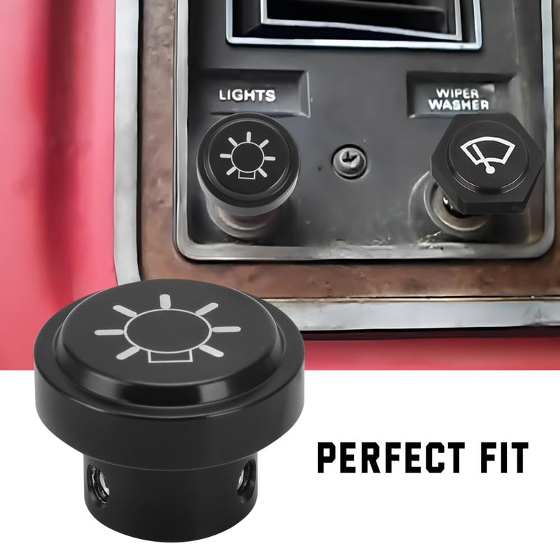 Aluminum Headlight Switch Knobs for 1985-1991 Ford Truck F150 F250