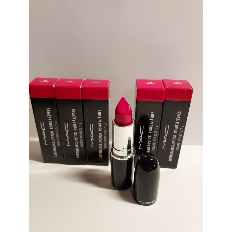 MAC Lustreglass Lipstick *PINK BIG* / .10 oz - FULL