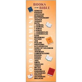 Books of the Bible Bookmarks LARGE PRINT 12pt Font Pack of 5 Size 2.5"x7"