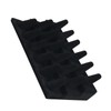 Baluue Black Cloth Desktop Ring Display Holder MDF Jewelry Modern