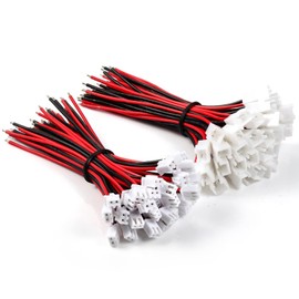 15 Pairs 1.25/PH/XH 2 Pin Connectors, XH2.54-2P*150 mm 2-Pin Female and Male Cable Wire (Red Black)