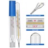 MAGICLULU 2Pc Glass Oral Temperature Adult Free Clinic Armpit Fast