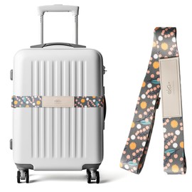 Ekax Luggage Straps for Suitcases, Adjustable Luggage Elastic Belt, Travel Essentials for Airport, Station, Vibrant Designs (Mori Girl)