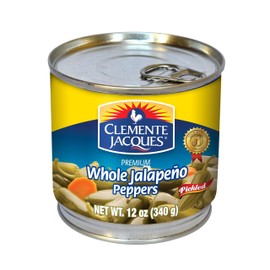 Clemente Jacques Whole Jalapeno Peppers, 12 oz (Pack of 12)