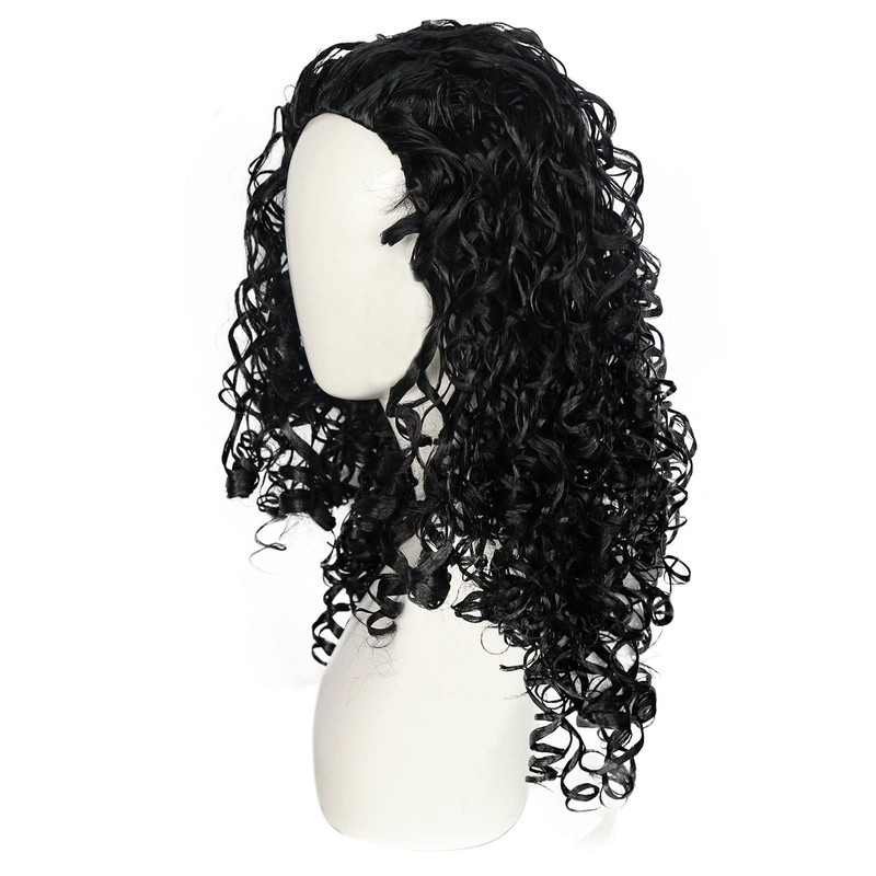 JoneTing Long Curly Wigs for Men Black Curly Wigs Funny