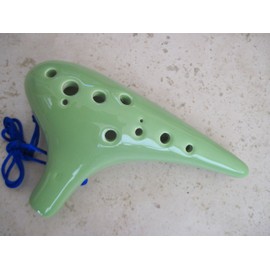 Utopia Ceramic Ocarina Key Lime Yellow Green Alto C Key High temperature Kiln Treated good Hardness Endurability