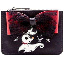 TNBC Nightmare Before Jack Geisterhund Zero Christmas Portemonnaie Reißverschluss-Münzfach & Kartenhalter, Schwarz