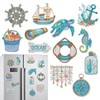 INCOK Ocean Diamond Art Refrigerator Magnets - 12 PCS DIY
