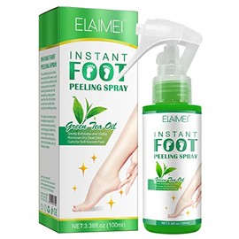 Aceite en aerosol para pelar pies, exfoliante de pies, exfoliante de piel muerta de pedicura para talones ásperos agrietados, piel seca de los dedos y