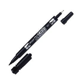 Pilot Permanent Markers, Twin Markers, Fine Point, Extra Fine Point, Black, 10 Count MEF120EU10B