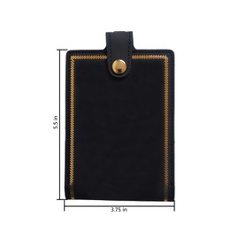 Teanea Refillable Small To Do List Notepad with Lanyard and Pen, Memo Notepad for Elderly, Black + 1 Refill