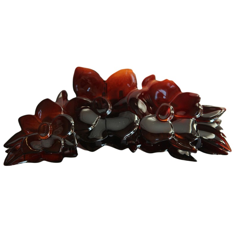 Parcelona French Clementines Celluloid Shell Jaw Hair Claw Clip for