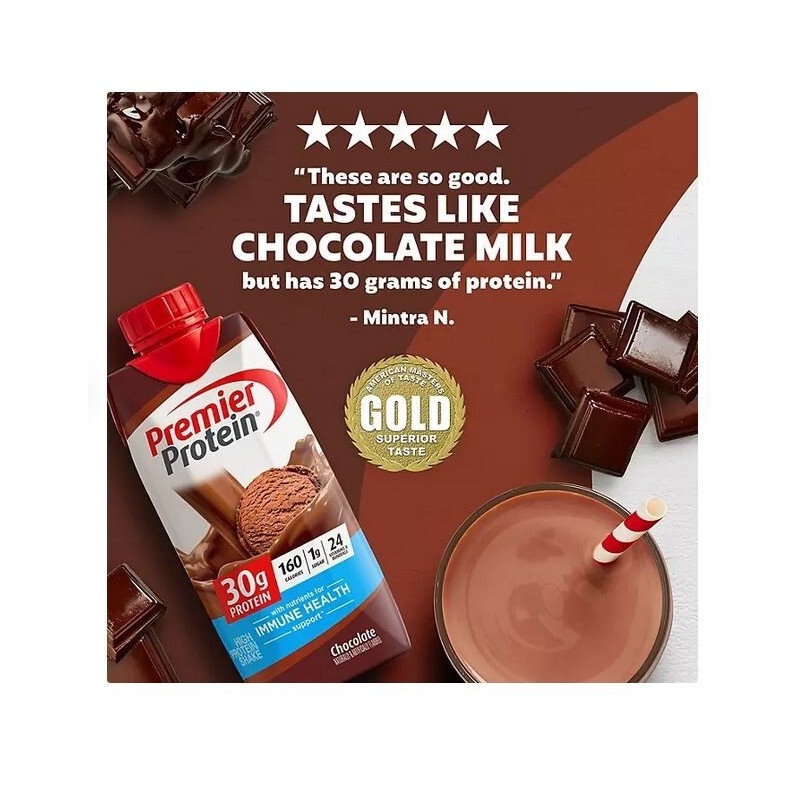 Premier Protein 30g High Protein Shake, Chocolate, 11 fl. oz.,