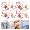 100 Pcs Binder Clips Hollow Cute Star Shape Sturdy Metal