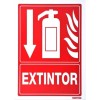 Señal De Extintor Señaletica Fabricada En Poliestireno Rojo