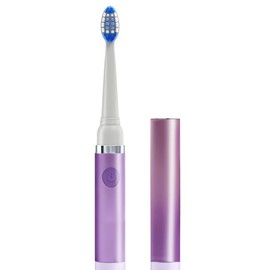 Pop Sonic Electric Toothbrush (Ombre) - Travel Toothbrushes w/AAA Battery | Kids Electric Toothbrushes with 2 Speed & 15,000-30,000 Strokes/Minute, Dupont Nylon Bristles (Ombre Purple)