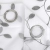 Deconovo Eyelet Leaves Embroidery Voile Curtains Decorative Net Curtains Semi