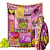 Softball Blanket, Softball Gift for Girls Women Kids, Softball Throw