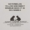 Yellow Gem Sweet Watermelon Seeds 20 Seed CT