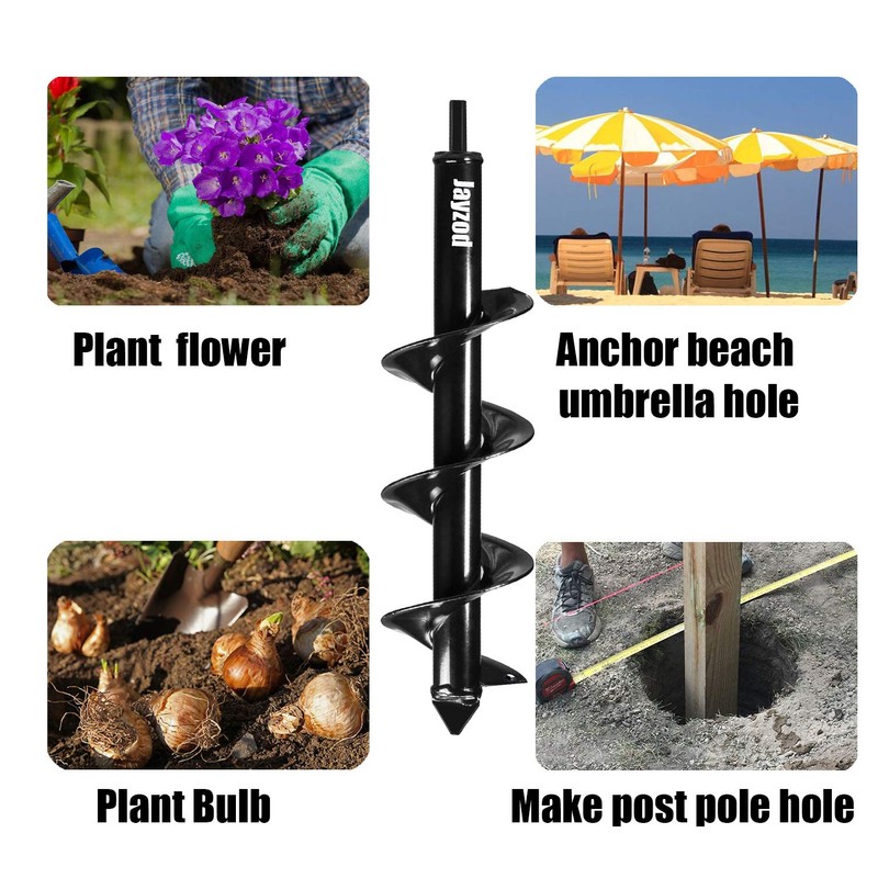 Auger Drill bit for Planting 4"X25" Garden Auger Spiral Drill