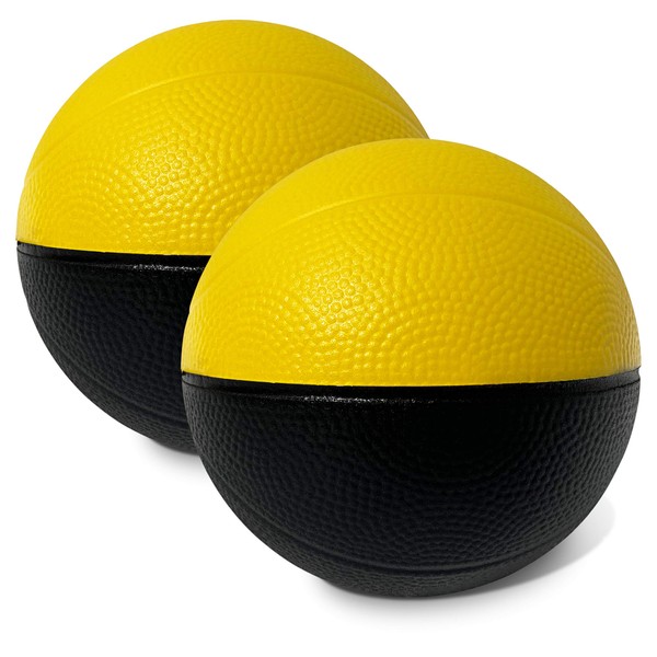 Botabee 4” Foam Mini Basketball for SKLZ Pro Mini Hoop Micro, 2 Pack | Safe & Quiet Small Basketball for Nerf Basketball Hoops and Other Mini Hoop Basketball Sets